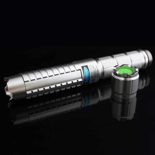 Puntatore laser ad alta potenza che brucia 1000mW Blu Single Point Bella  design curvo con 5 Stelle Caps-Penne puntatore laser